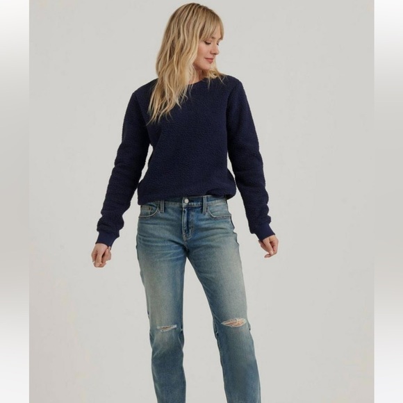 Lucky Brand Sherpa crew neck sweatshirt - Picture 1 of 6